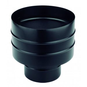 Antiretorno Pellet Ø80mm Inox Negro | CalorManía Antiretorno Pellet Ø80mm Inox Negro