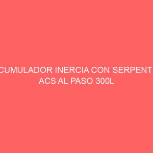 ACUMULADOR INERCIA CON SERPENTÍN ACS AL PASO 300L