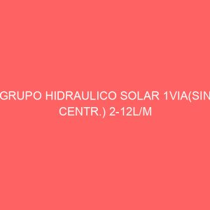 GRUPO HIDRAULICO SOLAR 1VIA(SIN CENTR.) 2-12L/M