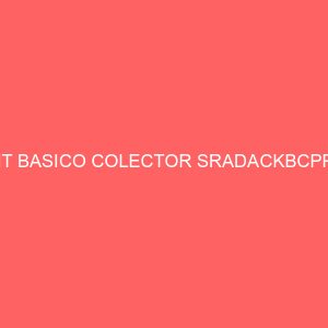 KIT BASICO COLECTOR SRADACKBCPPA