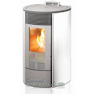 Estufa Pellet BAEZA REDONDO 10KW Blanca